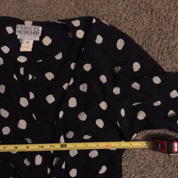 Vintage Frances Henaghan Lord& Taylor Classic Polka Dot Wrap Dress - Picture 9 of 9